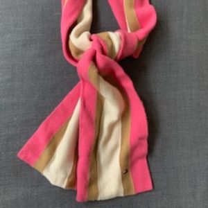 Tommy Hilfiger pink/tan/white scarf